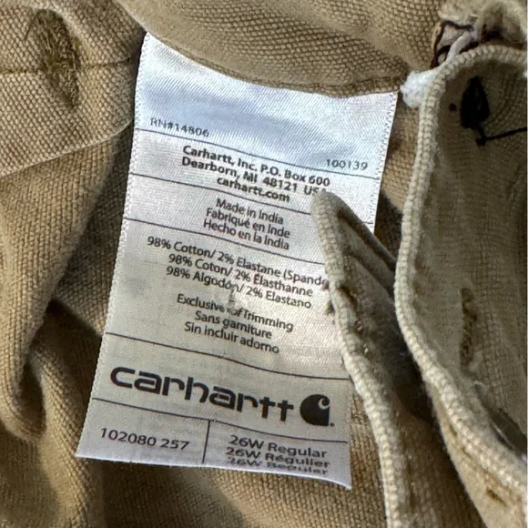 Carhartt Men’s Original Fit 26R - Picture 4 of 5